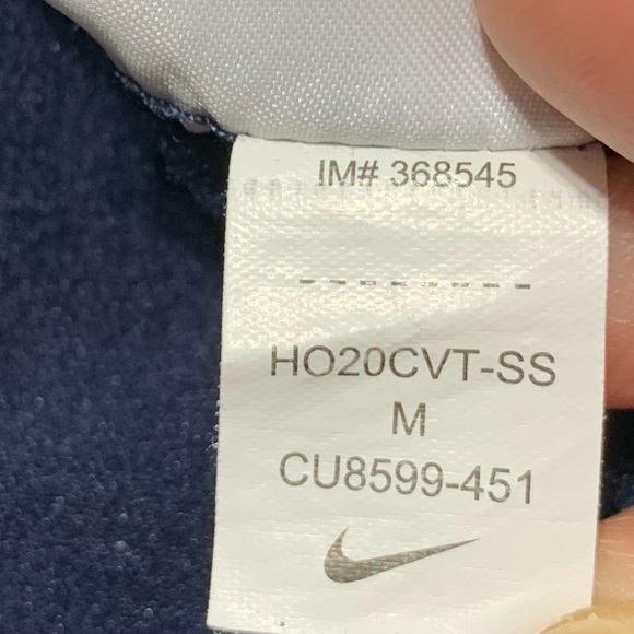 Nike Blue Dri-Fit Fleece Lined Hooded Athletic Jacket Unisex Sz Medium Youth - Picture 4 of 15